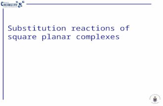 Substitution reactions of square planar complexes.