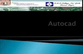What is Autocad What is Autocad  Example of CAD software: Example of CAD software:  Advantages of CAD Advantages of CAD  Hardware for a CAD system.
