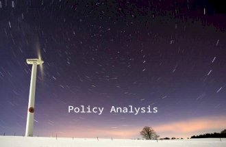 Policy Analysis. Pricing Support Various mechanisms can be used to support wind power: –a simple fixed tariff (usually set somewhere between retail and.