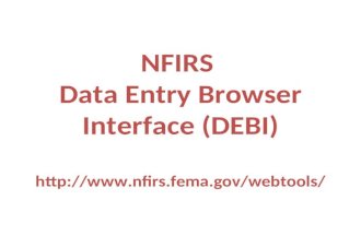 NFIRS Data Entry Browser Interface (DEBI)