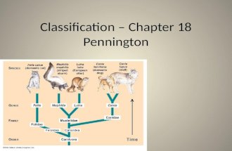 Classification – Chapter 18 Pennington Chapter 18 Pennington.