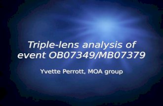 Triple-lens analysis of event OB07349/MB07379 Yvette Perrott, MOA group.