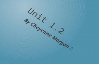 Unit 1.2 By Cheyenne Morgan. Sequencing projects 1 This one is based on vocals,drums, bass, clavinet and lead synth. This one is the one with different.