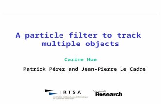A particle filter to track multiple objects Carine Hue Patrick Pérez and Jean-Pierre Le Cadre.
