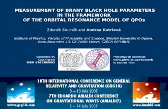 MEASUREMENT OF BRANY BLACK HOLE PARAMETERS IN THE FRAMEWORK OF THE ORBITAL RESONANCE MODEL OF QPOs MEASUREMENT OF BRANY BLACK HOLE PARAMETERS IN THE FRAMEWORK.