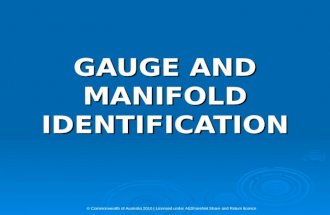GAUGE AND MANIFOLD IDENTIFICATION © Commonwealth of Australia 2010 | Licensed under AEShareNet Share and Return licence.