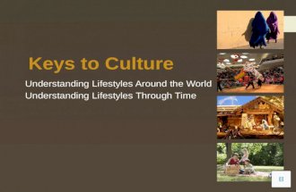 Keys to Culture Understanding Lifestyles Around the World Understanding Lifestyles Through Time.