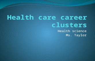 Health science Ms. Taylor. 1. Therapeutic service focus on changing the health status of the patient over time. 2. They work directly with the patient.