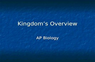 Kingdom’s Overview AP Biology. Endosymbiosis Endosymbiosis Cambrian Explosion Cambrian Explosion Phylogeny Phylogeny Cladistics Cladistics.
