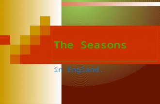 The Seasons in England.. Put the words into correct order to make up sentences: families/English/to/their/like/spend/holidays/the/in/country/ English/is/like/a/the/countryside/of/carpet/flowers/many