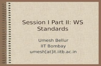 Session I Part II: WS Standards Umesh Bellur IIT Bombay umesh[at]it.iitb.ac.in.