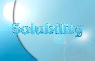 2 Parts to All Solutions Solvent – The part of the mixture present in the greatest amount (part doing the dissolving). Solute – The part or parts of the.
