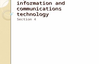 Applications and implications of information and communications technology Section 4.