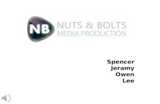 Spencer Jeramy Owen Lee. Nuts & Bolts “We are the power tools of design.” Owen created the logo. Spencer came up with the name. Jeramy and Lee came up.