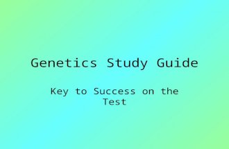 Genetics Study Guide Key to Success on the Test. 1. What scientist experimented with pea plants to establish modern genetics? Gregor Mendel.