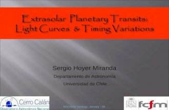 SOCHIAS Santiago, January - 09. Sergio Hoyer Miranda Departamento de Astronomía Universidad de Chile 1.