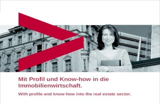 Http://immo.tuwien.ac.at Mit Profil und Know-how in die Immobilienwirtschaft. With profile and know-how into the real estate sector.
