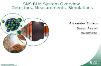 Managed by UT-Battelle for the Department of Energy SNS BLM System Overview Detectors, Measurements, Simulations Alexander Zhukov Saeed Assadi SNS/ORNL.
