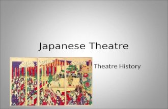 Japanese Theatre Theatre History. Japanese Theatre-Noh Plays Based on ritual Much like the Chinese theatre in content and form Short Serious Philosophical.