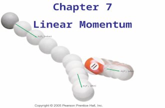 Chapter 7 Linear Momentum. Objectives: The student will be able to: Perform several investigations in order to make conclusions about the total momentum.
