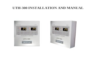 UTH-300 INSTALLATION AND MANUAL. Method of Wiring Adhesion Construction and Wiring Method #1.