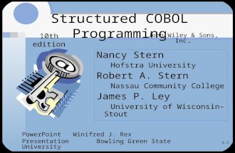 5-1 Structured COBOL Programming Nancy Stern Hofstra University Robert A. Stern Nassau Community College James P. Ley University of Wisconsin-Stout John.