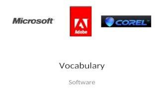Vocabulary Software. WYSIWYG ( WIZ -ee-wig) WIZ -ee-wig Stands for………What You See I What You Get Content (text and graphics) displayed on screen appears.