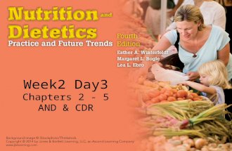 Week2 Day3 Chapters 2 - 5 AND & CDR. American Dietetic Association (ADA) Founded in 1917 39 Charter members ~75,000 members in 2013 Major forum for networking,