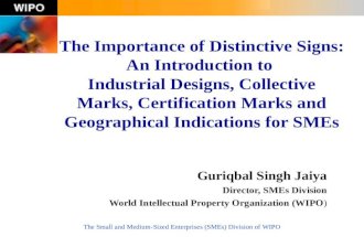 The Small and Medium-Sized Enterprises (SMEs) Division of WIPO The Importance of Distinctive Signs: An Introduction to Industrial Designs, Collective Marks,