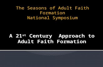 The Seasons of Adult Faith Formation National Symposium.