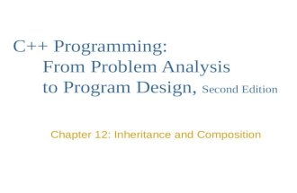 C++ Programming: From Problem Analysis to Program Design, Second Edition Chapter 12: Inheritance and Composition.