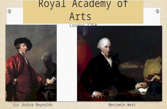 Royal Academy of Arts London 1768 Benjamin WestSir Joshua Reynolds.