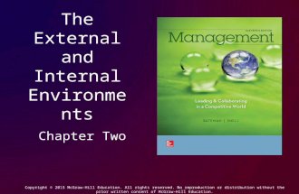The External and Internal Environments Chapter Two Copyright © 2015 McGraw-Hill Education. All rights reserved. No reproduction or distribution without.