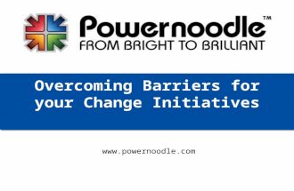 Www.powernoodle.com Overcoming Barriers for your Change Initiatives.