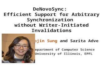 DeNovoSync: Efficient Support for Arbitrary Synchronization without Writer-Initiated Invalidations Hyojin Sung and Sarita Adve Department of Computer Science.