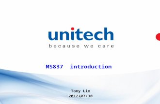 0 MS837 introduction Tony Lin 2012/07/30. 1 Agenda Features MS837 Brief Specification Accessary Target Market Competitor information Model No.