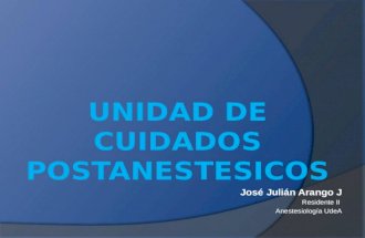 José Julián Arango J Residente II Anestesiología UdeA.