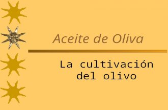 Aceite de Oliva La cultivación del olivo. Jaén  Jaén, al este de Córdoba en Andalucía España, es la región principal del cultivo del olivar desde hace.