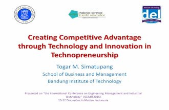 Creating Competitive Advantage through Technology and Innovation in Technop...