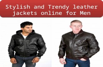 Stylish and Trendy leather jackets online for Men