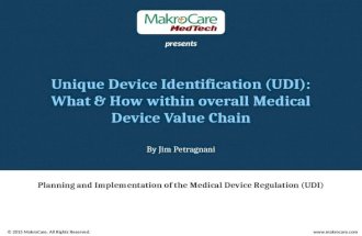 Free Webinar on Unique Device Identification (UDI).