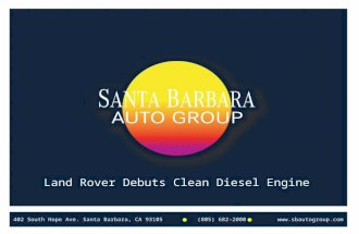 Land Rover Debuts Clean Diesel Engine
