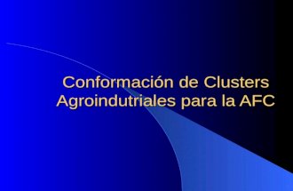 Conformación de Clusters Agroindutriales para la AFC