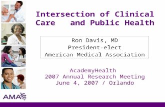 Intersection of Clinical Care   and Public Health