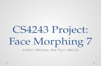 CS4243 Project: Face Morphing 7