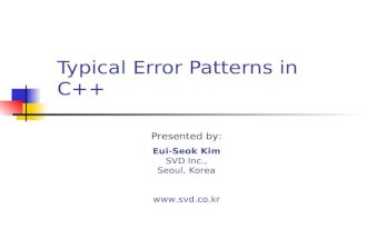 Typical Error Patterns in C++