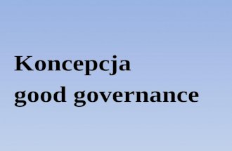 Koncepcja  good governance