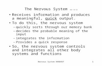 The Nervous System  rev 12-12