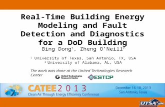 Real-Time Building Energy Modeling and Fault Detection and Diagnostics for a  DoD  Building