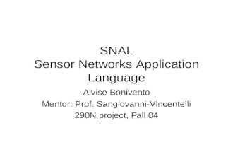 SNAL Sensor Networks Application Language
